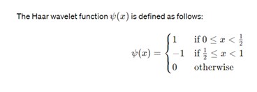 Haar wavelet function